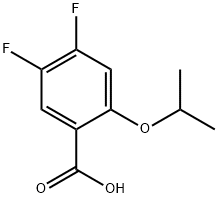 4,5-Difluoro-2-(propan-2-yloxy)benzoic acid 结构式