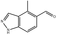 4-甲基-1H-吲唑-5-甲醛 结构式
