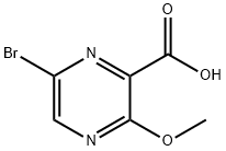 6-Bromo-3-methoxy-pyrazine-2-carboxylic acid 结构式