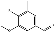 4-Fluoro-3-methoxy-5-methylbenzaldehyde 结构式