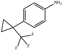 1-氨基-4(1-(三氟甲基)环丙基)苯 结构式