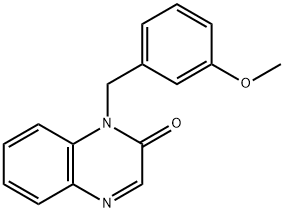 1-(3-甲氧基苄基)喹喔啉-2(1H)-酮 结构式