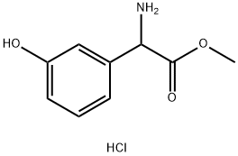 RS-3-羟基苯甘氨酸甲酯盐酸盐 结构式