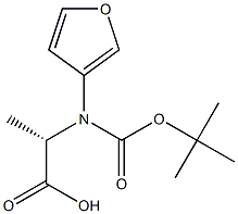 N-BOC-S-3-呋喃基丙氨酸 结构式