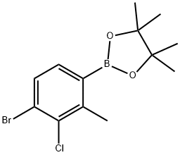 4-Bromo-3-chloro-2-methylphenylboronic acid pinacol ester 结构式