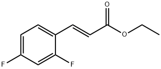 (E)-3-(2,4-二氟苯基)丙烯酸乙酯 结构式