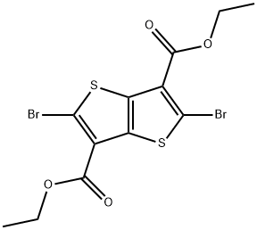 2,5-二溴噻吩并[3,2-B]噻吩-3,6-二羧酸二乙酯 结构式