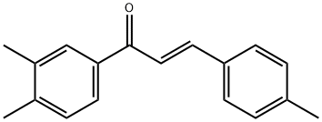 (2E)-1-(3,4-dimethylphenyl)-3-(4-methylphenyl)prop-2-en-1-one 结构式