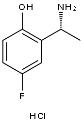 (R)-2-(1-氨基乙基)-4-氟苯酚盐酸盐 结构式