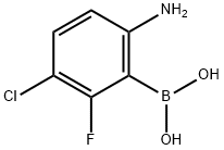 (6-amino-3-chloro-2-fluorophenyl)boronic acid 结构式
