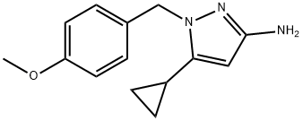 5-cyclopropyl-1-(4-methoxybenzyl)-1H-pyrazol-3-amine 结构式