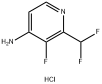 2-(Difluoromethyl)-3-fluoropyridin-4-amine hydrochloride 结构式