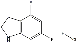 4,6-二氟吲哚啉盐酸盐 结构式