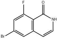 6-bromo-8-fluoro-1,2-dihydroisoquinolin-1-one 结构式