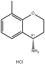 (4S)-8-甲基-3,4-二氢-2H-1-苯并吡喃-4-胺盐酸盐 结构式