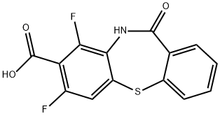 7,9-difluoro-11-oxo-10,11-dihydrodibenzo[b,f][1,4]thiazepine-8-carboxylic acid 结构式