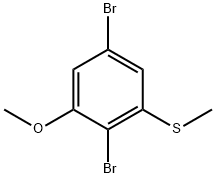 1,4-Dibromo-2-methoxy-6-(methylsulfanyl)benzene 结构式