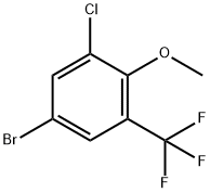 1-Bromo-3-chloro-4-methoxy-5-(trifluoromethyl)benzene 结构式