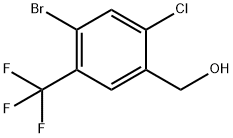 4-Bromo-2-chloro-5-(trifluoromethyl)benzyl alcohol 结构式