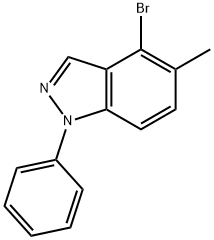 4-Bromo-5-methyl-1-phenyl-1H-indazole 结构式