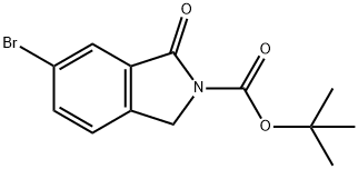 2-BOC-6-溴-1-氧代异吲哚啉 结构式