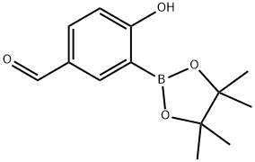 4-羟基-3-(4,4,5,5-四甲基-1,3,2-二氧杂硼烷-2-基)-苯甲醛 结构式