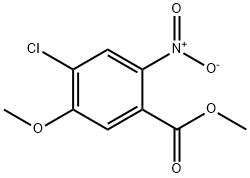4-氯-5-甲氧基-2-硝基苯甲酸甲酯 结构式
