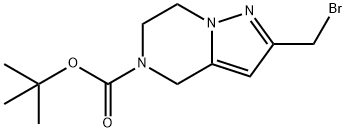 TERT-BUTYL 2-(BROMOMETHYL)-6,7-DIHYDROPYRAZOLO[1,5-A]PYRAZINE-5(4H)-CARBOXYLATE 结构式