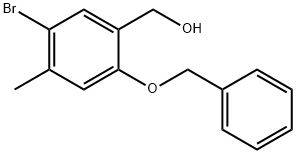 2-苄氧基-4-甲基-5-溴苄醇 结构式