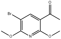 1-(5-溴-2,6-二甲氧基-3-吡啶基)-乙酮 结构式