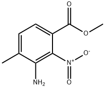 3-氨基-4-甲基-2-硝基苯甲酸甲酯 结构式