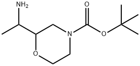 2-(1-氨基乙基)吗啉-4-羧酸叔丁酯 结构式