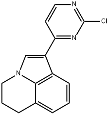1-(2-chloropyrimidin-4-yl)-5,6-dihydro-4H-pyrrolo[3,2,1-ij]quinoline 结构式