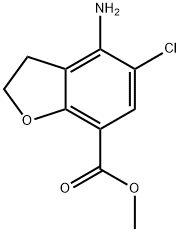 5-氯-4-氨基-2,3-二氢苯并呋喃-7-甲酸 结构式