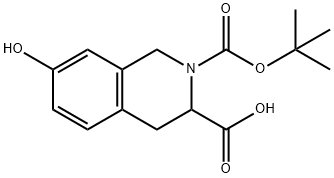 BOC-DL-7-羟基-1,2,3,4-四氢异喹啉-3-甲酸 结构式