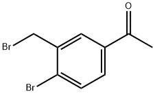 1-[4-溴-3-(溴甲基)苯基]乙酮 结构式