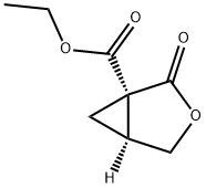 (1R,5S)-2-氧代-3-氧杂环[3.1.0]己烷-1-羧酸乙酯 结构式