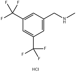 N-甲基-1-(3,5-双三氟甲基苯基)甲胺盐酸盐 结构式