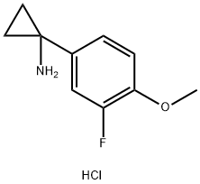 1-(3-Fluoro-4-methoxyphenyl)cyclopropanamine 结构式