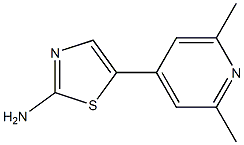 5-(2,6-dimethylpyridin-4-yl)thiazol-2-amine 结构式