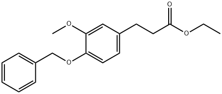 3-(4-苄氧基-3-甲氧基-苯基)-丙酸乙酯 结构式