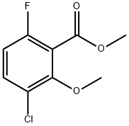 Methyl 3-Chloro-6-fluoro-2-methoxybenzoate 结构式