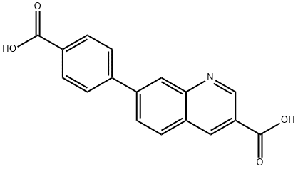 7-(4-羧基苯基)-羧酸-喹啉 结构式