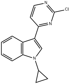 3-(2-氯嘧啶-4-基)-1-环丙基-1H-吲哚 结构式