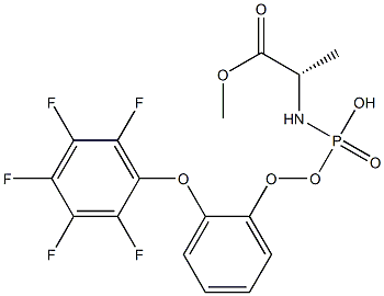 (S)-methyl 2-(((S)-(perfluorophenoxy)(phenoxy)phosphoryl)amino)propanoate 结构式