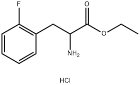 DL-2-氟苯丙氨酸乙酯盐酸盐 结构式