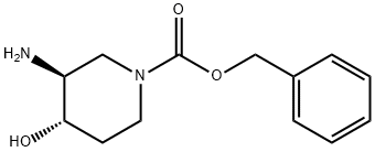 1-Piperidinecarboxylic acid, 3-amino-4-hydroxy-, phenylmethyl ester, (3S,4S)- 结构式