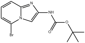 N-(5-溴咪唑并[1,2-A]吡啶-2-基)-氨基甲酸叔丁酯 结构式