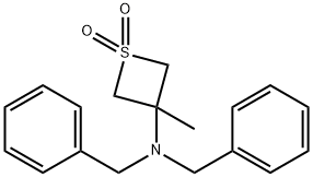 3-(dibenzylamino)-3-methylthietane 1,1-dioxide 结构式