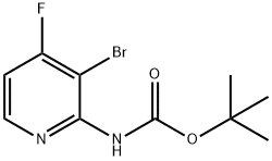 (3-溴-4-氟吡啶-2-基)氨基甲酸叔丁酯 结构式